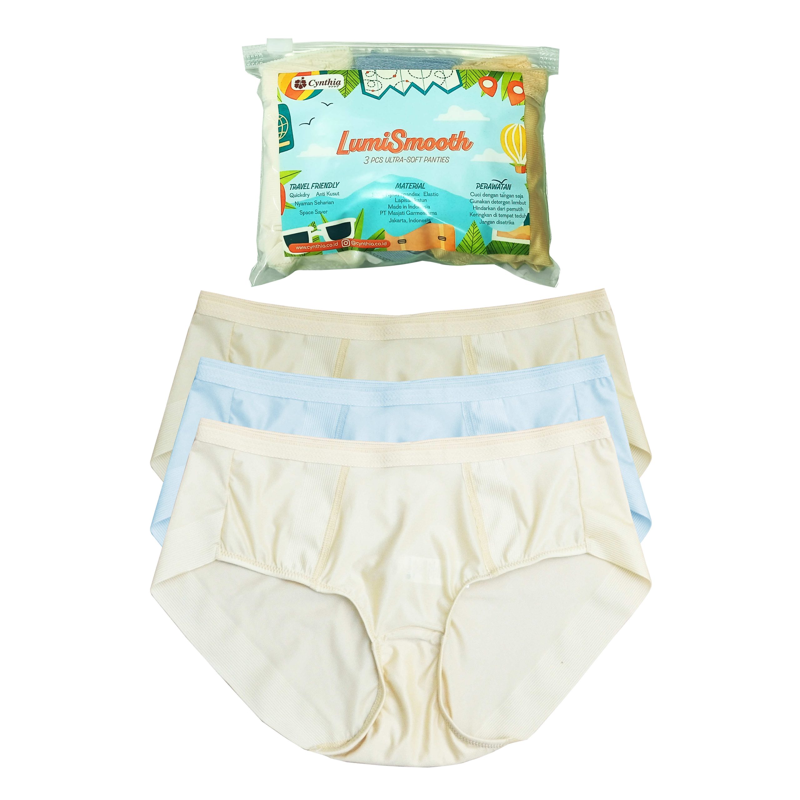 Cynthia Panty Pack Lumismooth 3 In 1 Bahan Nilon