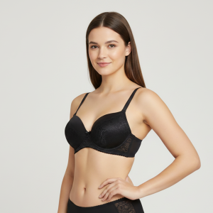 Cynthia Bra Wanita Angel Beauty Luxe Lace Push Up 3/4 Cup Bahan Powernet Renda Premium Cup C Kait 3- 290309
