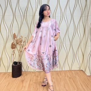 Cynthia Elysia Premium Batwing Longdress Motif Bunga Maxi Dress All Size Fit To XXL - 600934