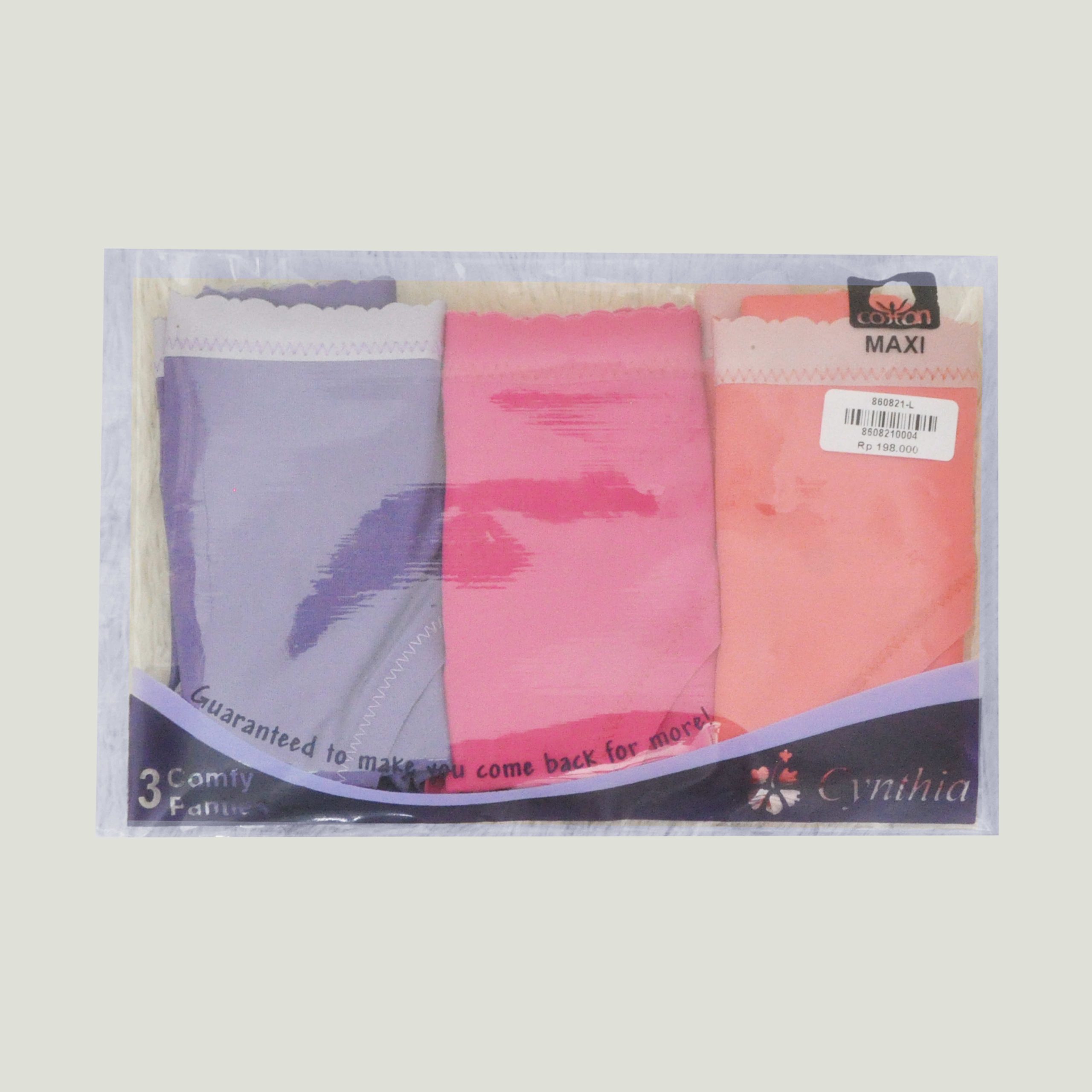 Cynthia Panty Pack Line No Show Mix Warna Bahan Two Way Isi 3pc - 860821 - Image 6